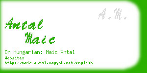 antal maic business card